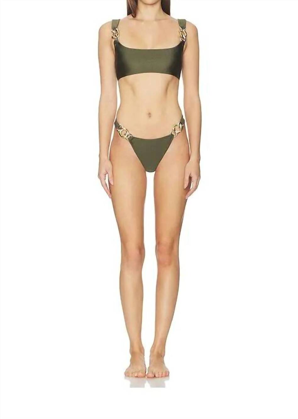 NEW SIMKHAI women's athens bikini bottoms in fern
